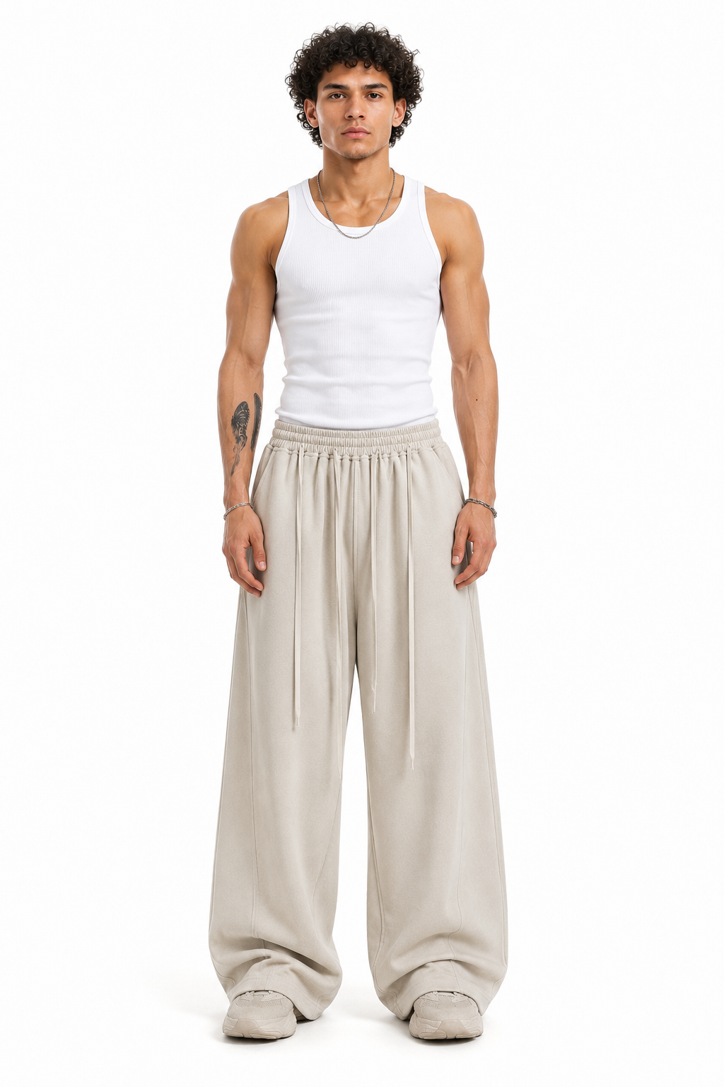 Everyday Wide-Leg Pants - Ivory Beige