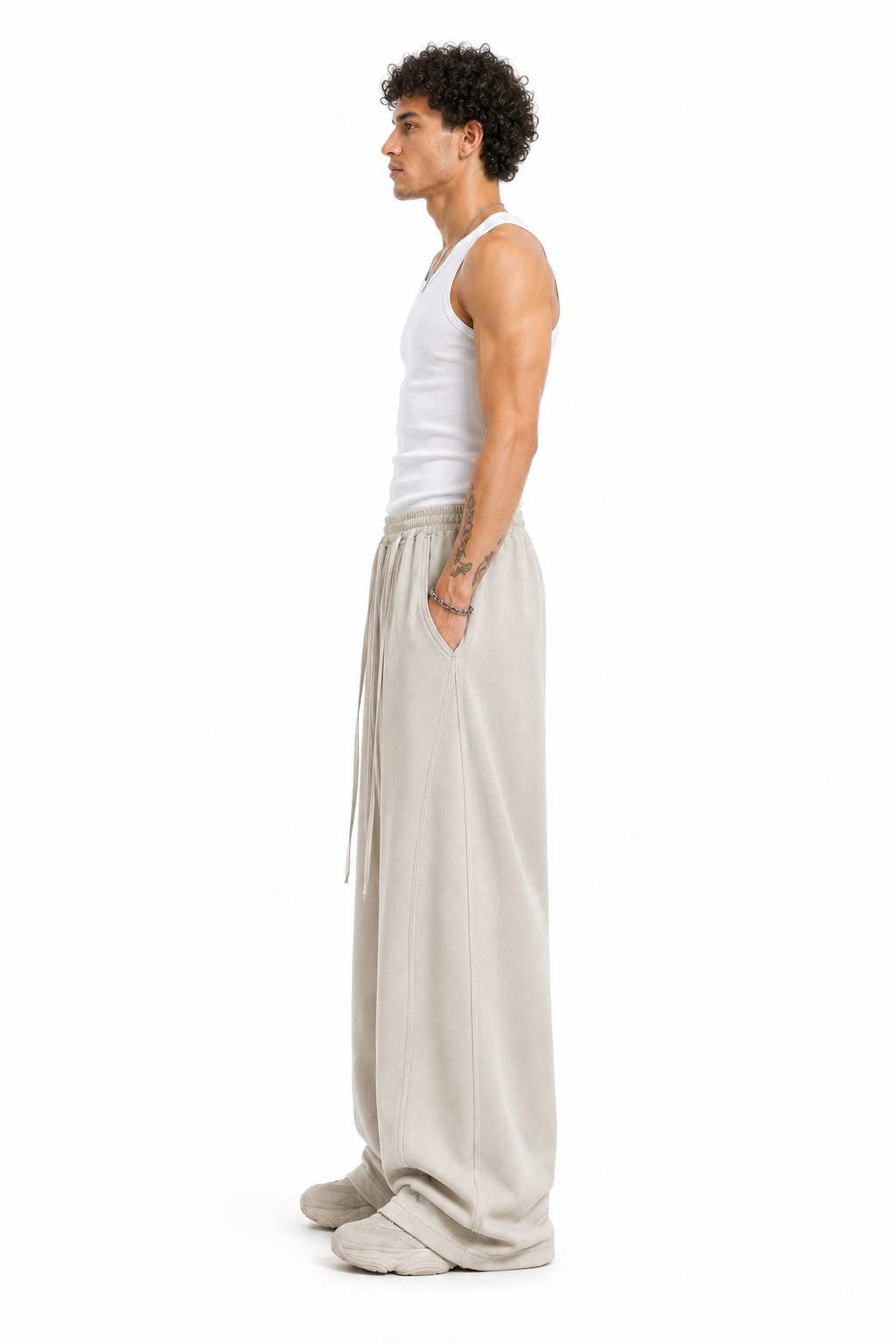 Everyday Wide-Leg Pants - Ivory Beige