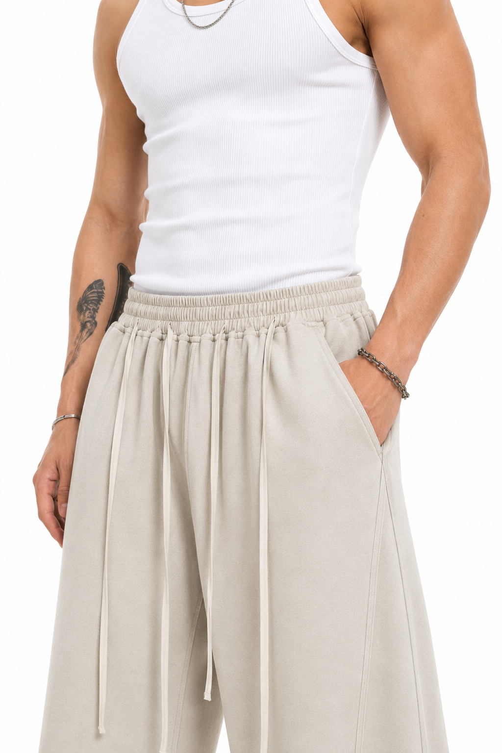 Everyday Wide-Leg Pants - Ivory Beige
