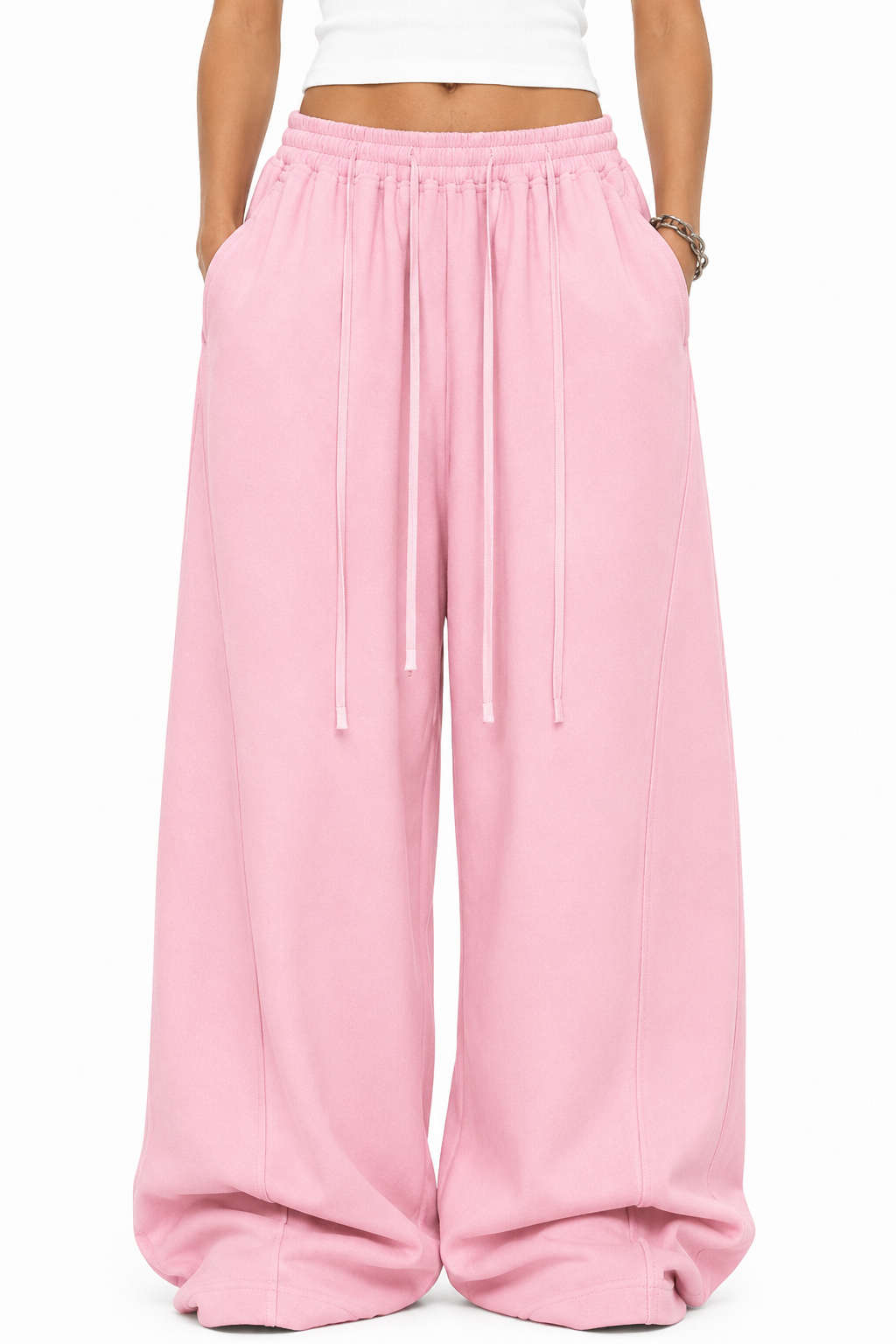 Everyday Wide-Leg Pants - Pink