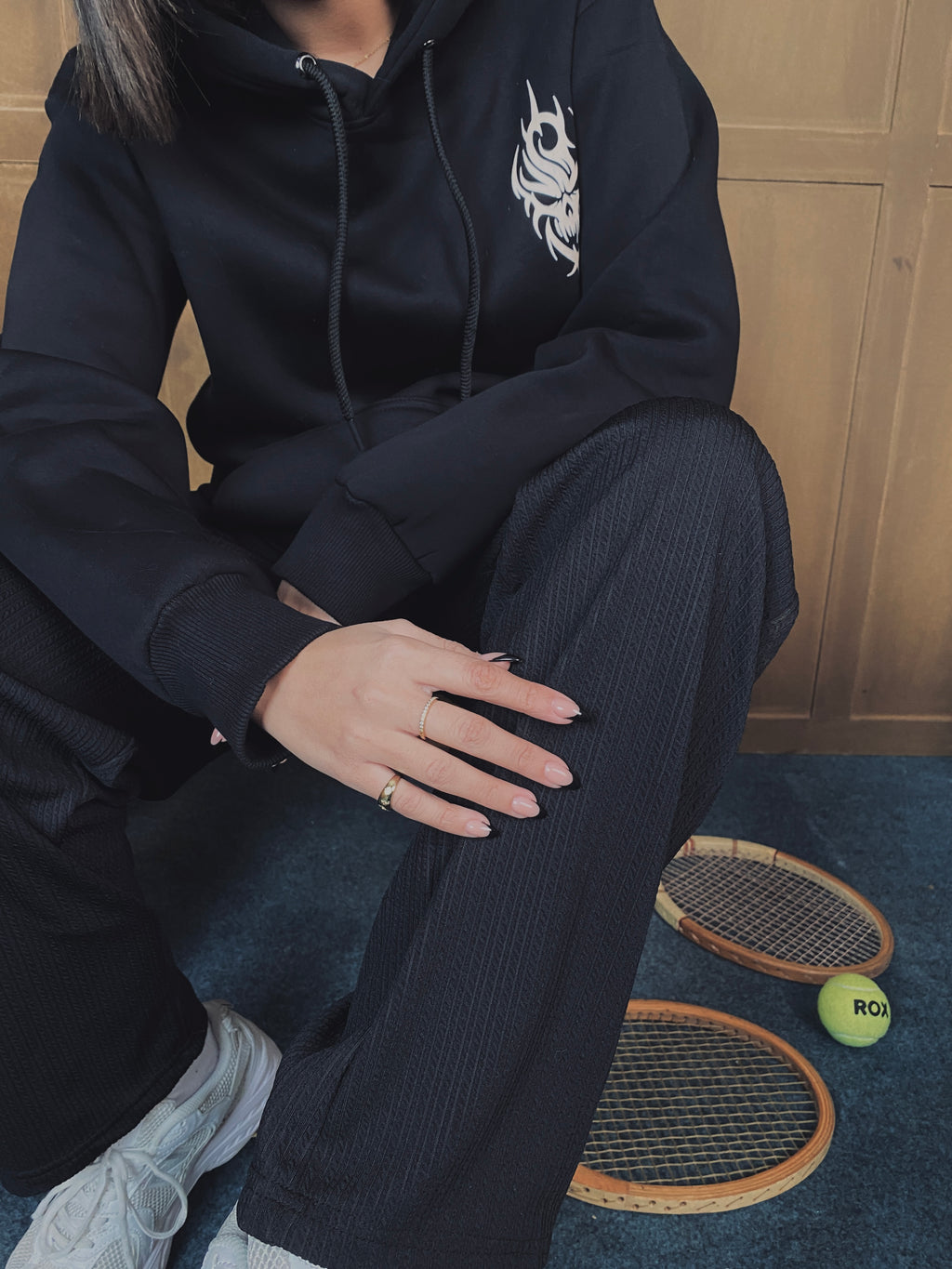 Ski Mask Hoodie - Black