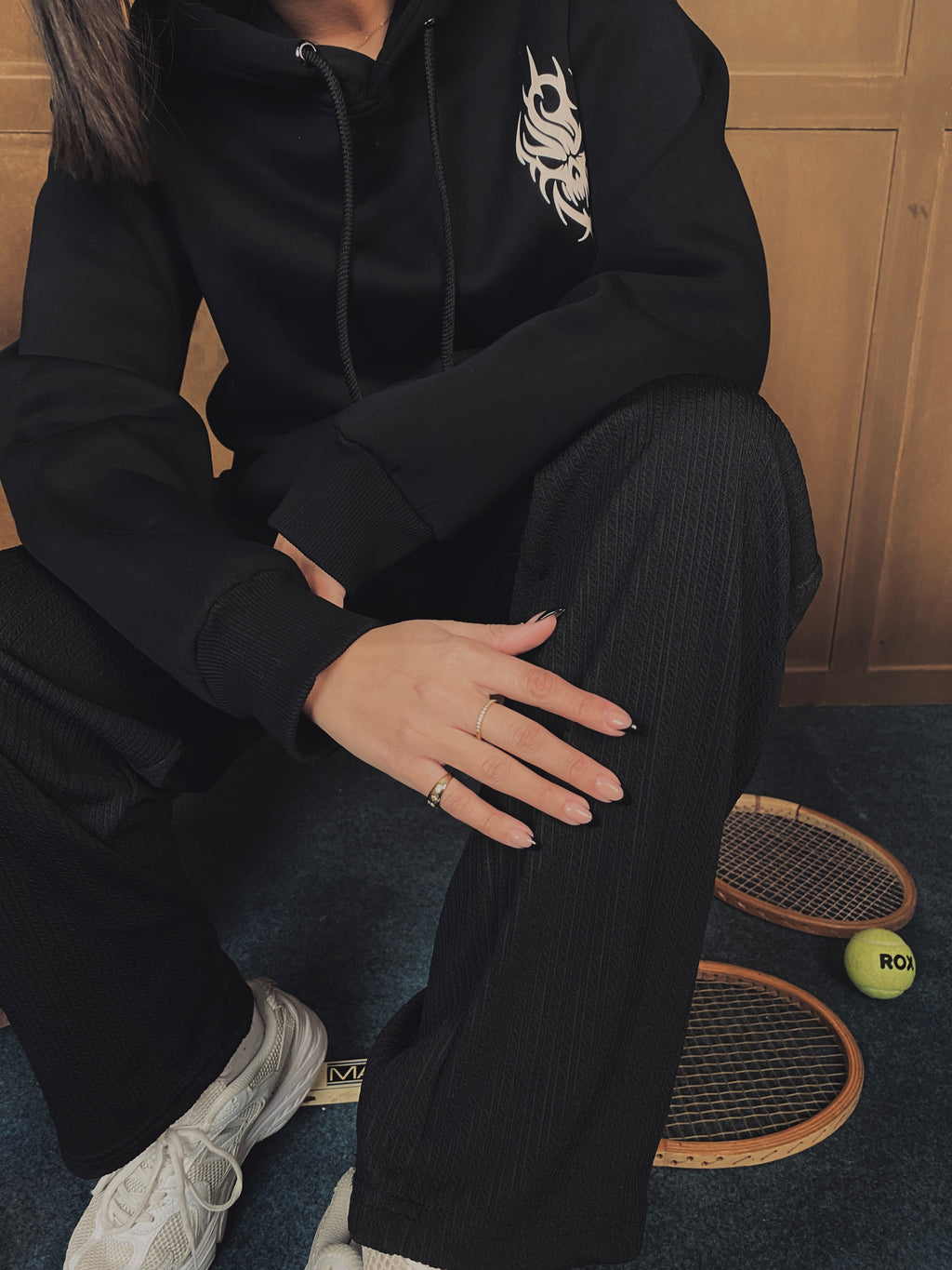 Ski Mask Hoodie - Black