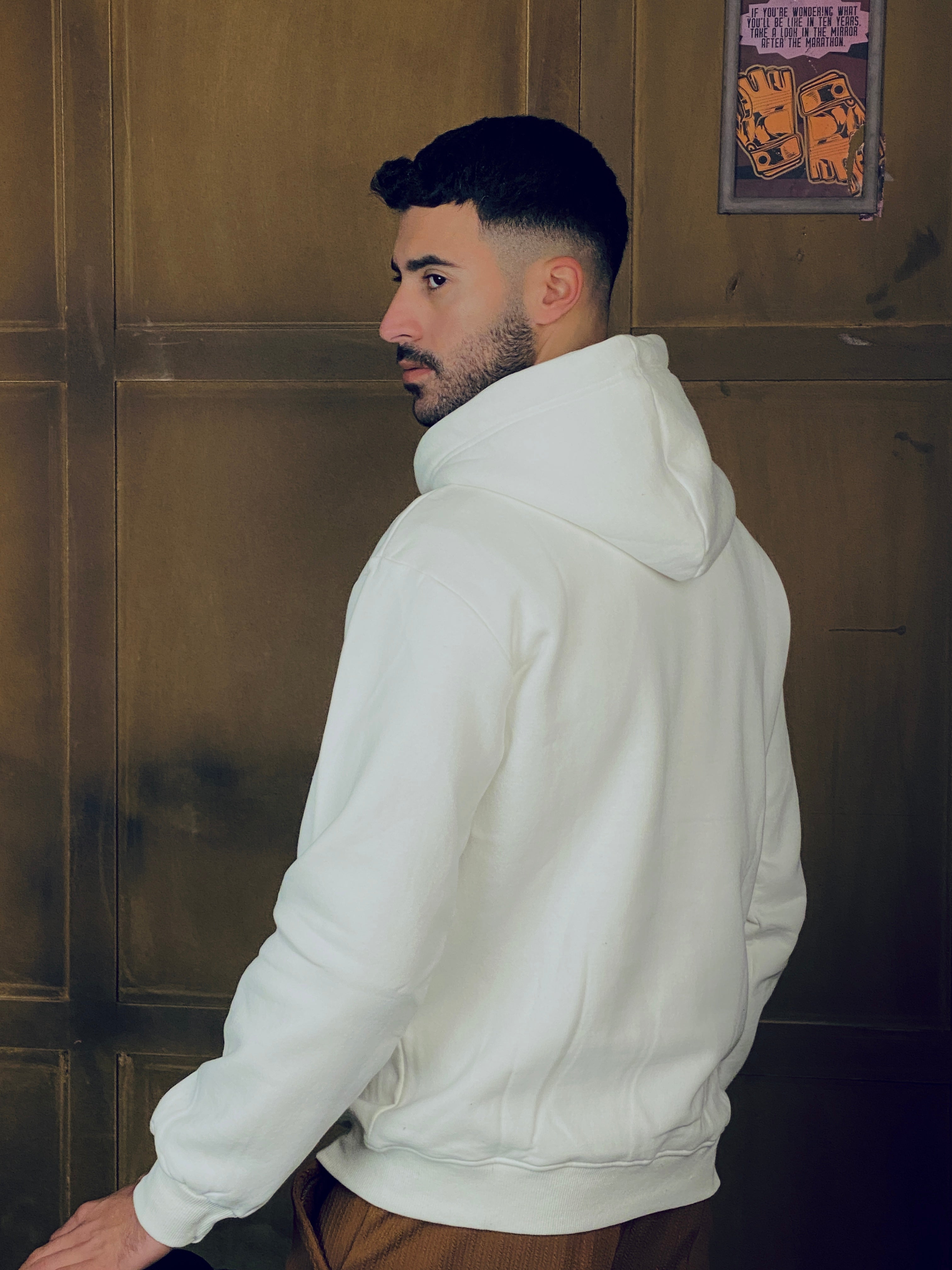 Cream Oversized Hoodie
